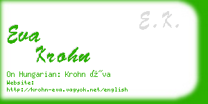 eva krohn business card